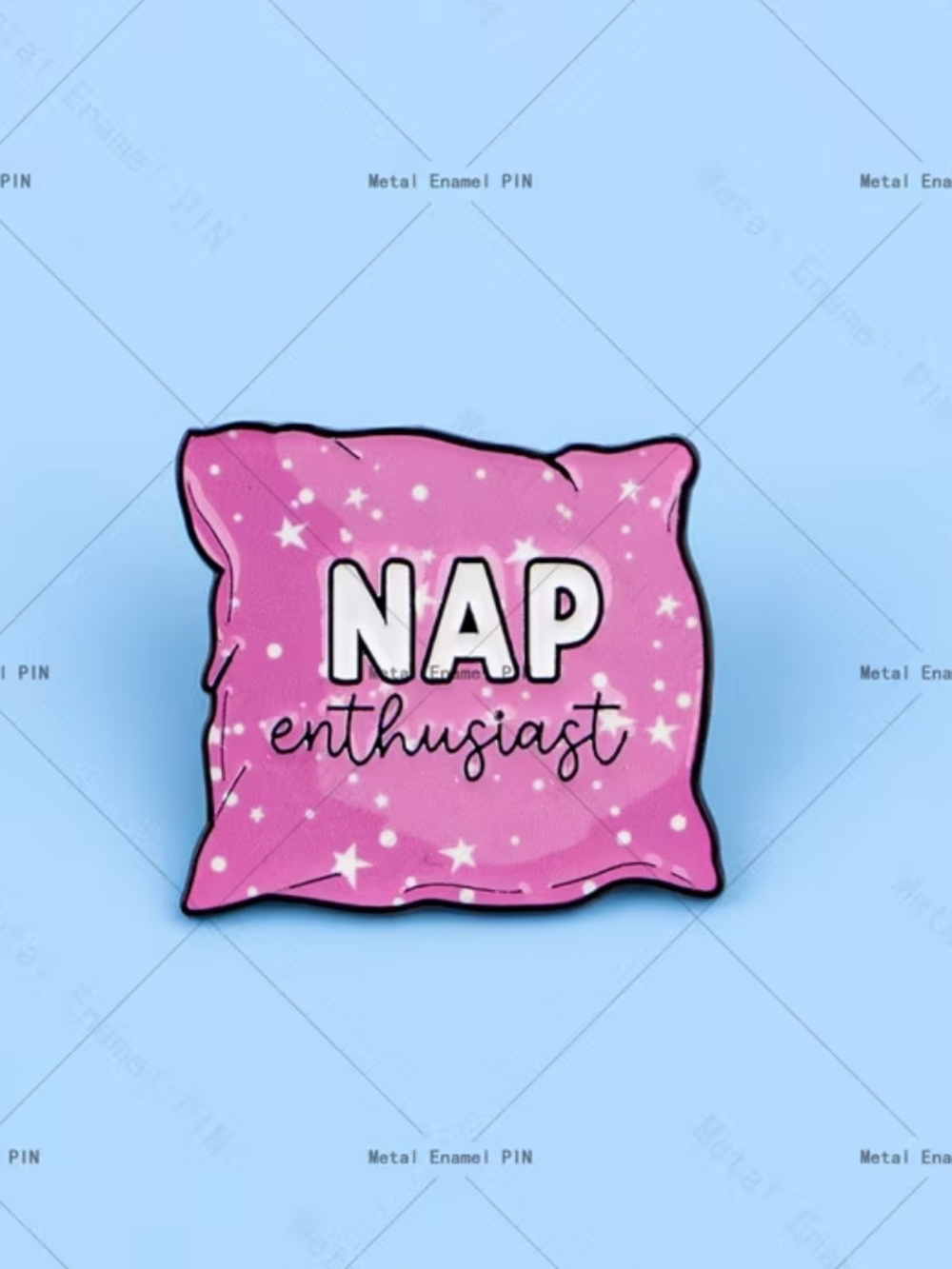 Pink 'NAP Enthusiast' Enamel Pin